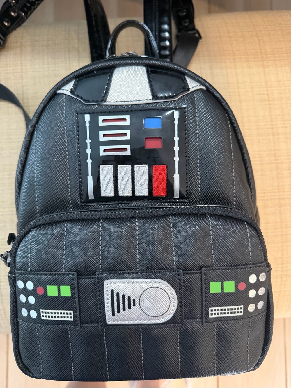 Black Novelty Darth Vader Mini Backpack - Unbranded